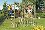 Gartenpirat Klettergerüst Spielgerüst aus Holz für den Garten mit Reck und Kletternetz - 3