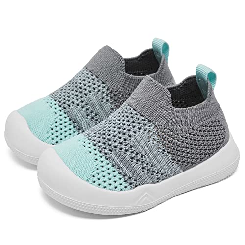 Image of Eashi Baby Boy Girl Non-Skid Indoor Infant Walking Shoes Breathable Warm Elastic Sock Shoes with Memory Sole Protect Toes Outdoor Sneakers
