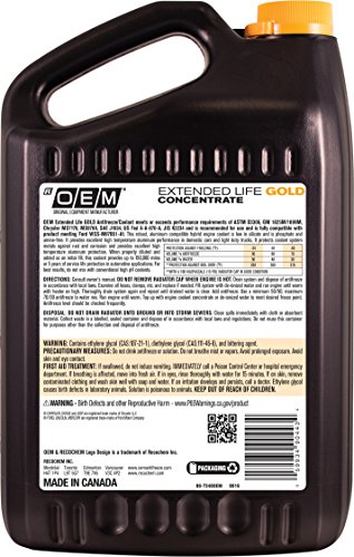 Image of Recochem OEM 86-734GOEM Gold Premium Antifreeze Concentrate Extended Life GOLD, 1 gallon, 1 Pack
