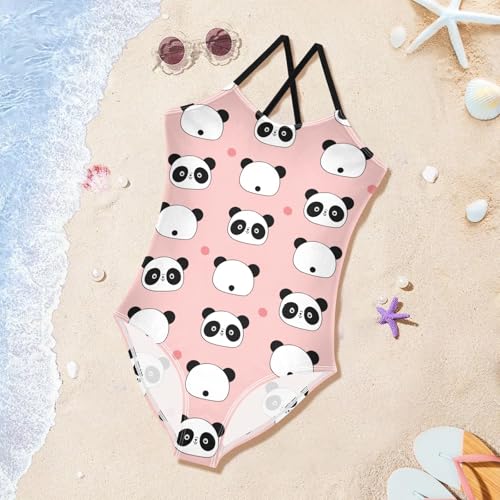 Image of Girls one Piece Swimsuit Summer UPF 50+ Quick Dry Beach Bathing Suit with Straps Swimwear 3-10 Years