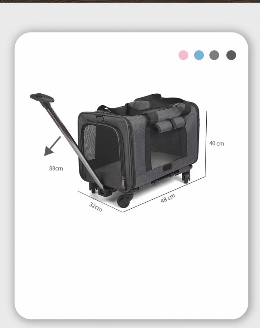 Amazon | XUDREZ ペットキャリー キャスター付き 猫用 耐荷重15KG 猫