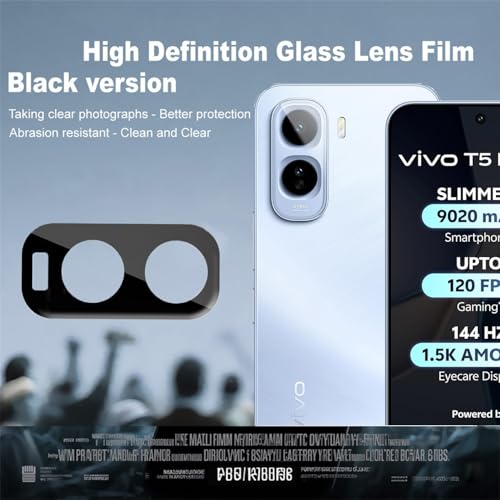 Image of FabeKee Camera Lens Protector Compatible With vivo T5 Pro 5G 9H Tempered Glass, Anti-Scratch, HD Clear, Easy Installation, Ultra-Thin Camera Lens Protection