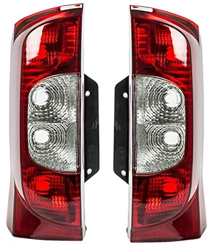 VNVISM Lámparas traseras lado derecho + izquierda para puerta vertical para Fiorino/Qubo 2008+ Bipper 2008+ Nemo 2008+ (Rojo LED)