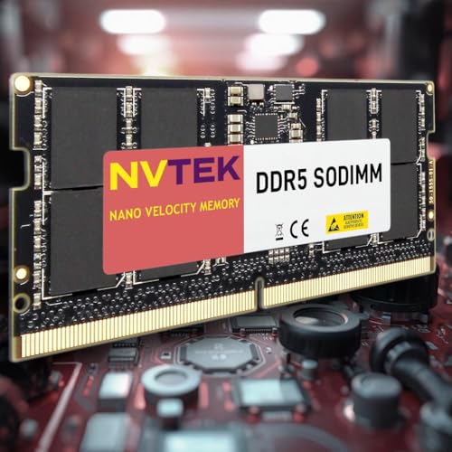 Image of 16GB 1X16GB DDR5 5600MHz PC5-44800 1Rx8 1.1V CL46 262-PIN Non-ECC Unbuffered SODIMM NVTEK Laptop PC Memory