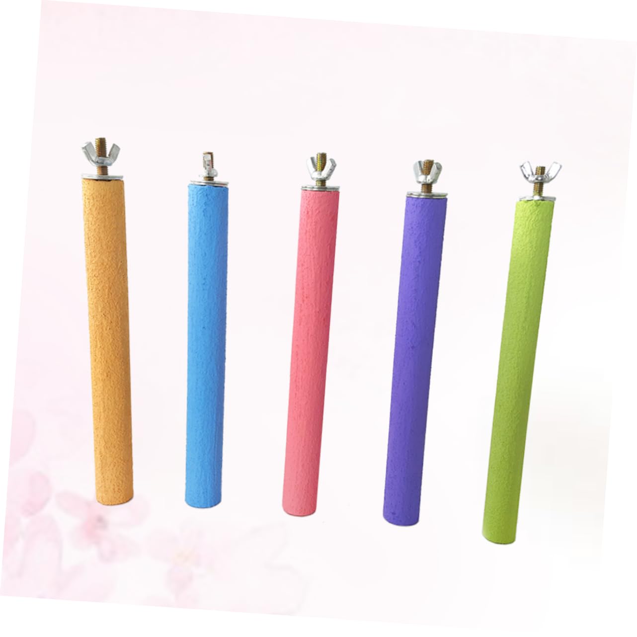BESPORTBLE 10 Pezzi supporto per pesce persico pets giocattoli pietra affilacoltelli pappagallo bacchette per macinare artigli di uccelli supporto per giochi per pappagalli glassato Pertica