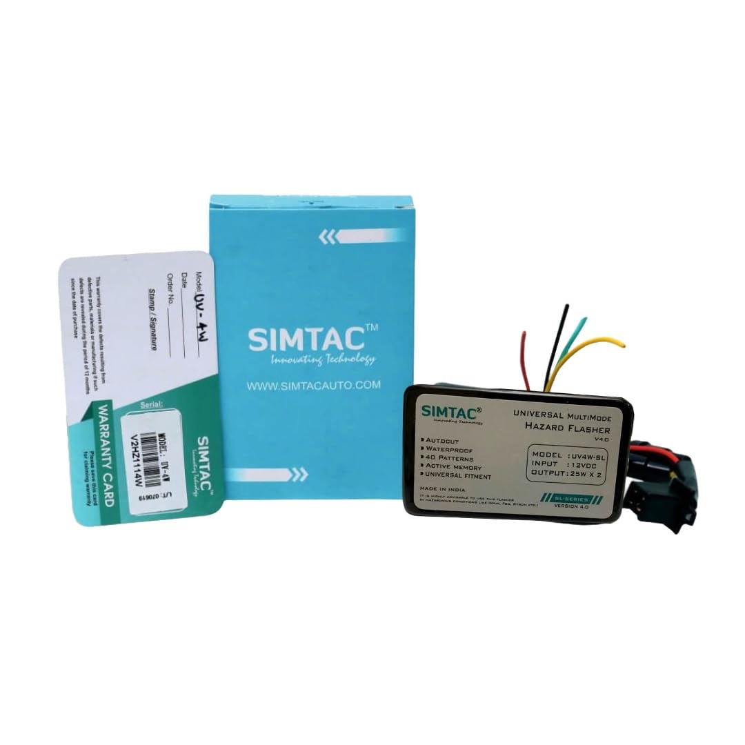 MOTOLURGY Universal Hazard Flasher [ Wire Fitting ] For All Motorcyles and Scooty Hero | Honda | Bajaj | TVS Motorcycles With 1 Year Warranty