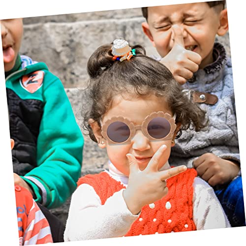 Gatuida 2 Pairs Baby Sunglasses Irregular Shell Design UV Protection Outdoor Eyewear for Kids Trendy Photography Prop for Beach and Summer Activities3