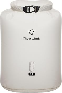 Thous Winds Dry Bag, 6L Ultralight Waterproof Dry Storage, Roll Top Lightweight Dry Sack for Kayaking, Boating, Swimming, Camping, Beach, Travel