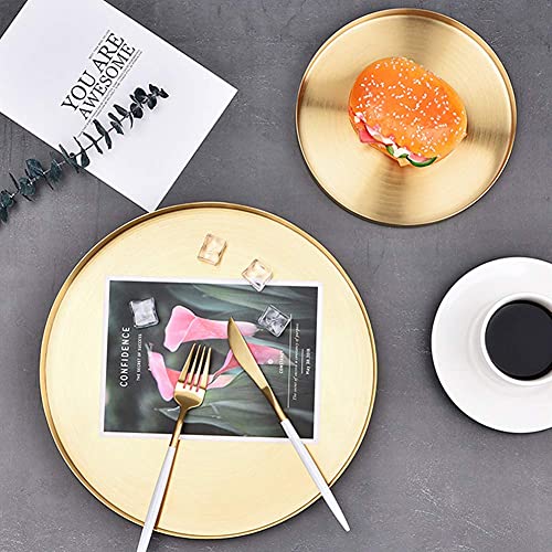 Newcomdigi Gold Tray Decorative, Gold Serving Tray, Brass Tray thumb #4