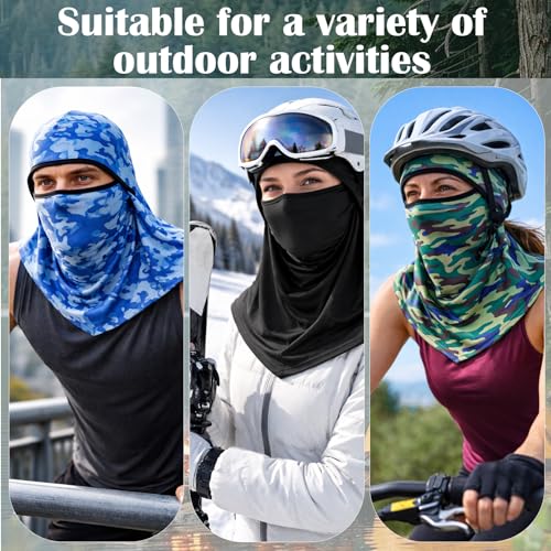 Image of Balaclava Full Face Masks Summer Balaclava Long Face and Neck Cover Breathable Sun Protection for Men Women