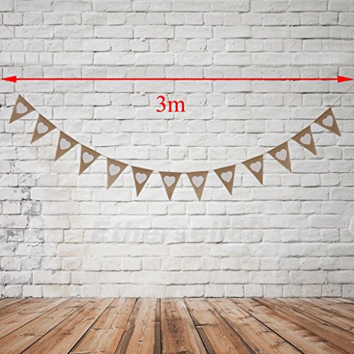 Vintage Fabric Hessian Bunting Rustic Burlap Banner Shabby Wedding Party Birthday Decor White Love Heart Vintage Fabric Hessian Bunting Rustic Burlap Banner Shabby Wedding Party Birthday Decor White Love Heart