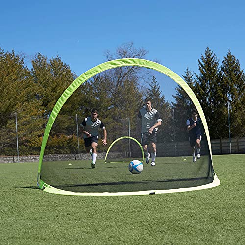 Franklin Sports Pop-Up Dome Shaped Goals-6' x 4' (2 Pack), Yellow, Large (2 Goals) - image 8