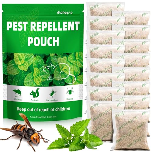 Peppermint Oil Wasp Repellent -16 pcs Wasps Deterrent Indoor Outdoor Safe for Pet and Human Natural Wasp Repellant for Mosquitoes Fruit Fly Ant Wasp and Bee