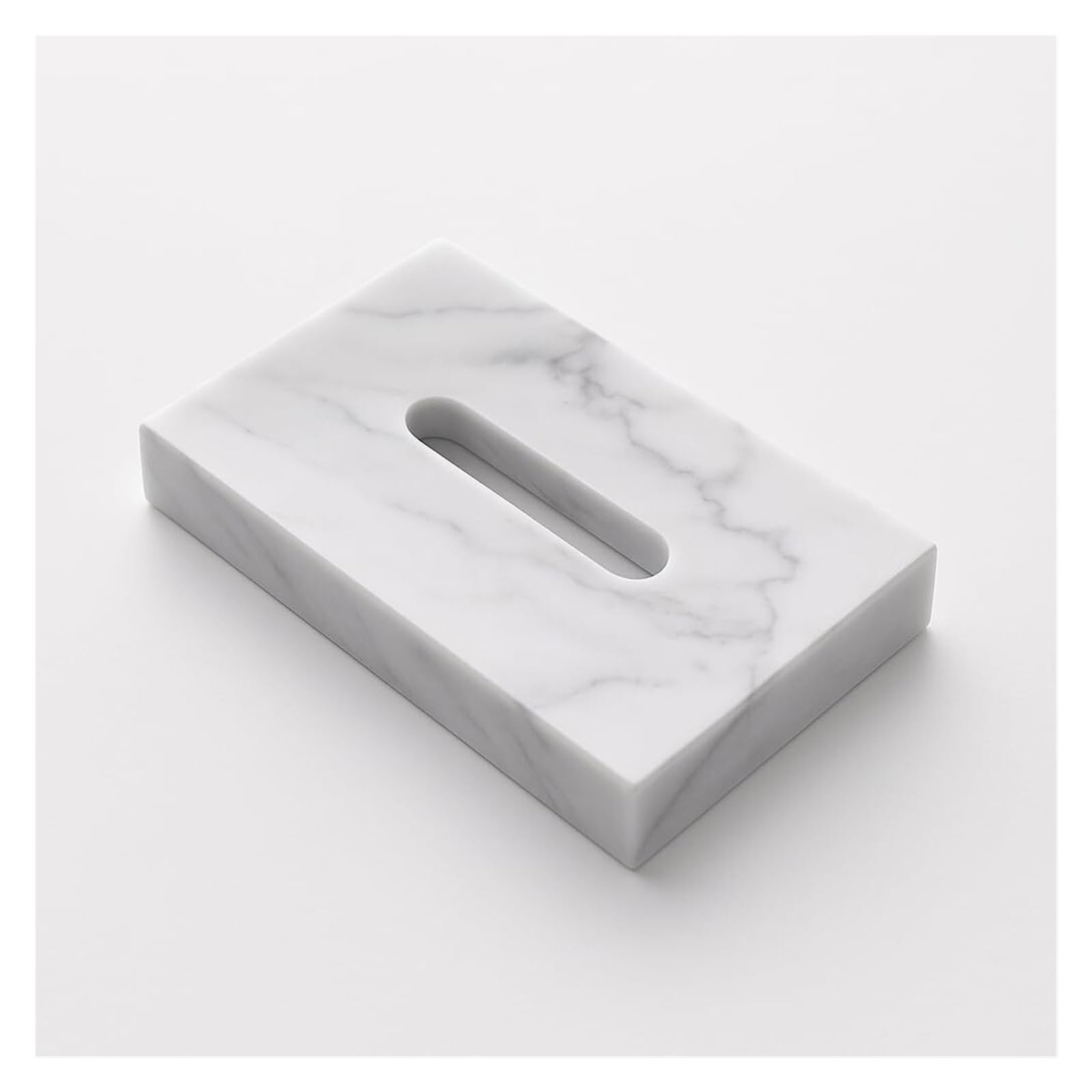 Holder for Shower Natural Marble Soap Dish With Drainage Grooves for Kitchen Countertops And Bathroom Storage Stand for Kitchen(White)