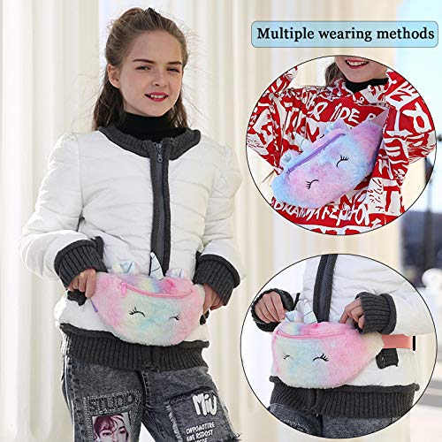 Laahoem Tie-Dye Heuptas, met eenhoornformaat, heuptas, heuptas, heuptas, heuptas, rugzak, schoudertas, schattig, grappig, voor kinderen en meisjes - roze - One Size - Image 4