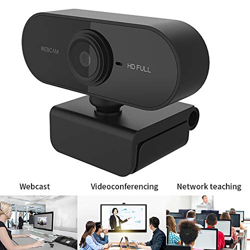 Webcam 1080P com microfone e capa de privacidade, câmera USB para webcam, webcam de streaming HD par