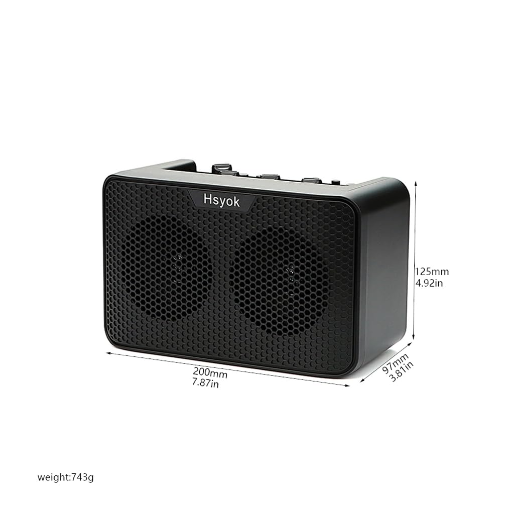 RuiJOTWAT Electric Guitar Amplifier Speaker 10 Watt Electric Guitar AMP,Black speaker - Image 2