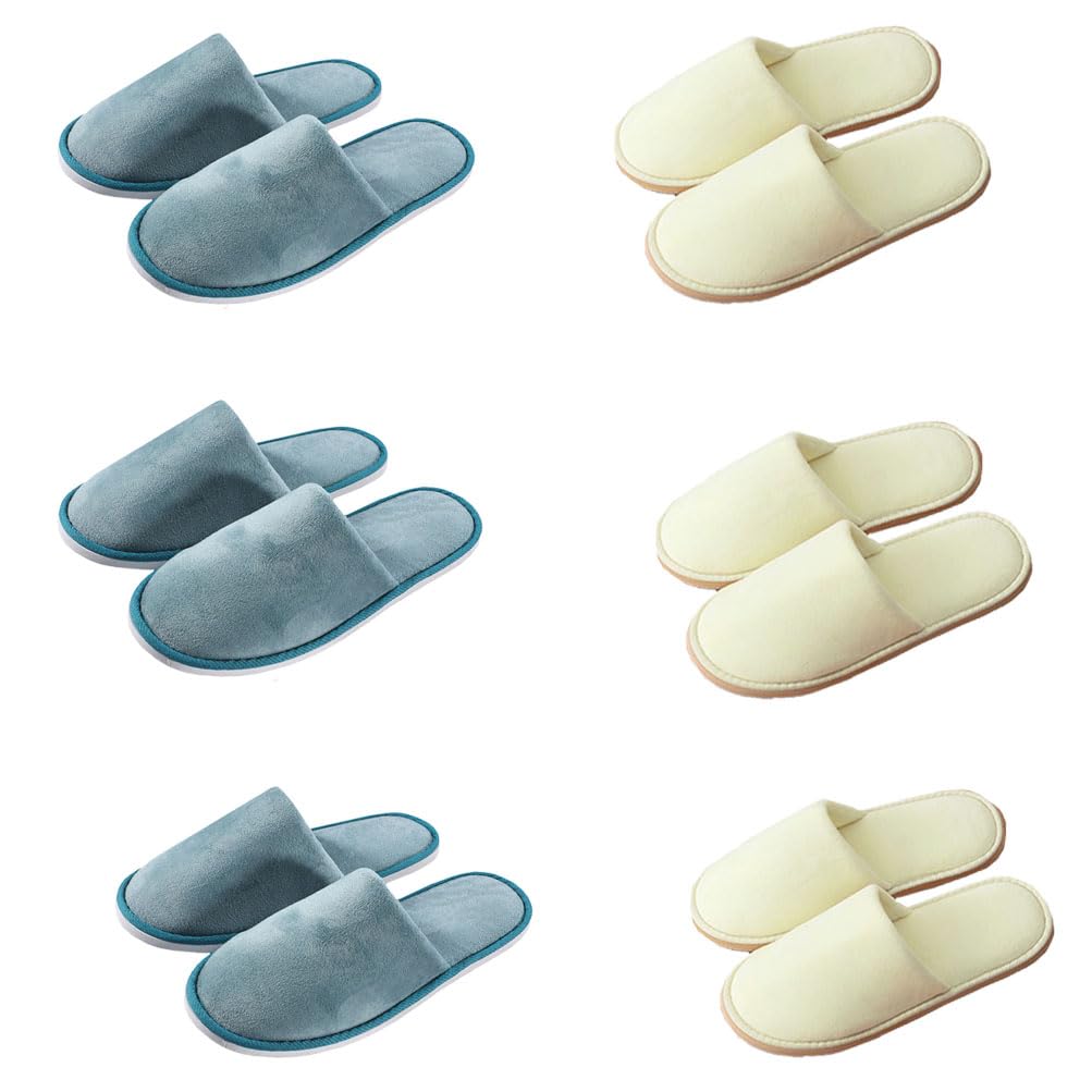 Set di 4-6 paia di Pantofole da casa, Ciabatte Ospiti Ciabatte Casa Invernali Pantofole Uomo Lavabile Scarpe di Interne Pantofole Estive Ciabatte Casual Slipper Ciabatte Donna Scarpe