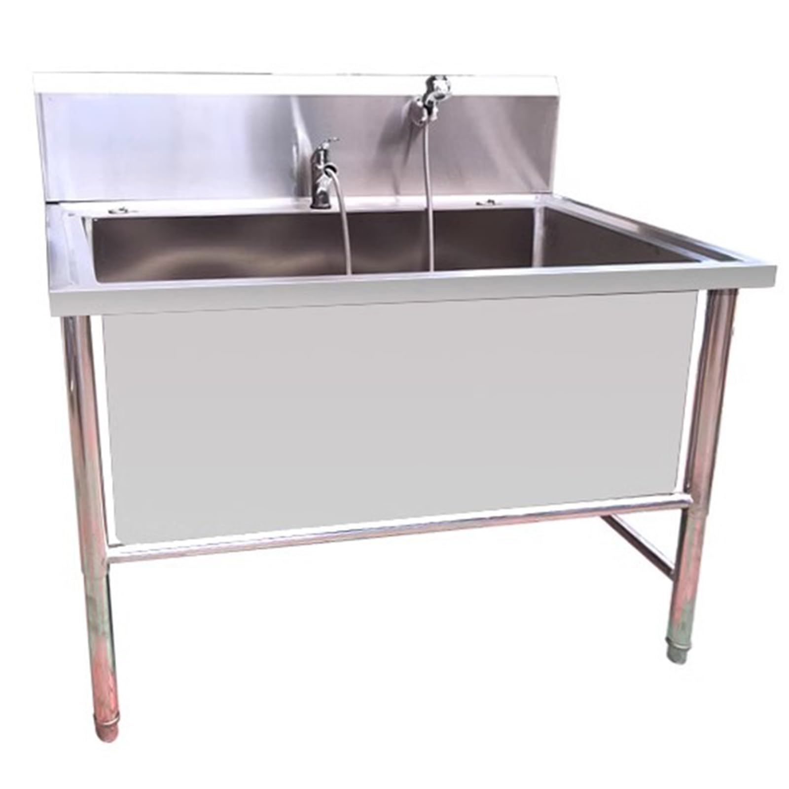 Dog Bath Tub,Dog Bathing Station,Professional Stainless Steel Dog Grooming Tub,Wash Station,Pet Dog Washing Station For Home,for Bathing Shower And Grooming,for Large, Medium & Small Pets(80*60*80cm,D