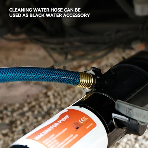 Image of DUMPMAN RV Sewer Hose Rinse Kit | 10-Ft water hose, 6-way blaster rinse cap, with water control valve