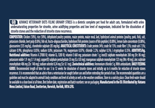 Advance | Katzentrockenfutter | Urinary Stress | Harnwege & Stress | 1,25 kg