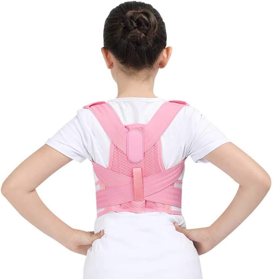 Adjustable Children Posture Corrector Back Support Belt Kids Orthopedic Corset for Kids Spine Back Lumbar Shoulder Braces(Blue,Large-L)