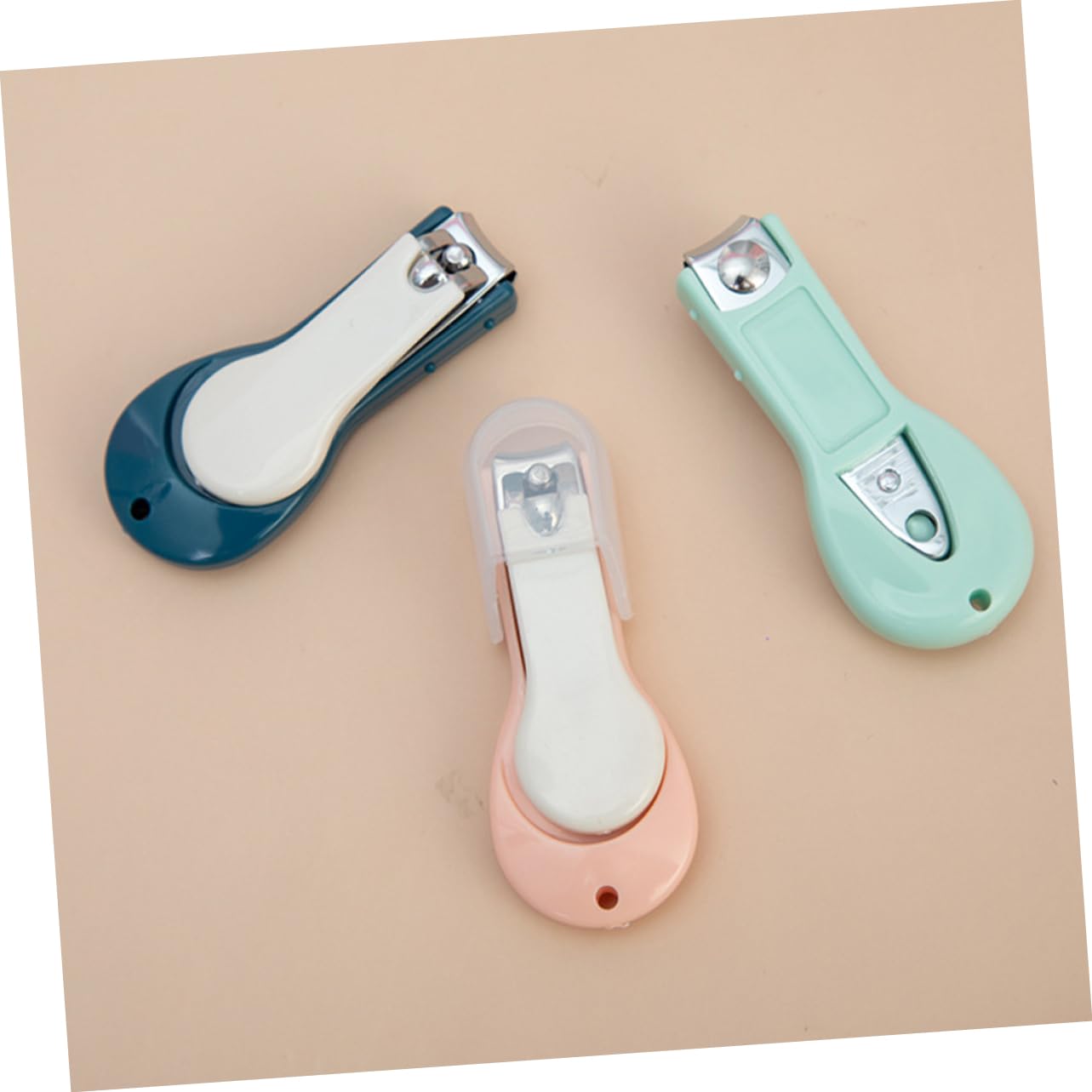 Yardwe 15 Stck Nagelknipser Teilig mit Gebogenen Edelstahlklingen Rutschfestem Silikongriff Sicherer Nagelpflege für Neugeborene und Kleinkinder Präzises Schneiden Blau
