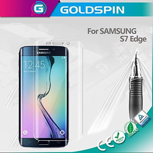Samsung Galaxy S7 Edge Screen Protector, Goldspin, [Not Glass] Anti-Bubble, Full Cover TPU Screen protector,Full Screen Coverage HD Ultra Screen Protector for Samsung Galaxy S7 Edge