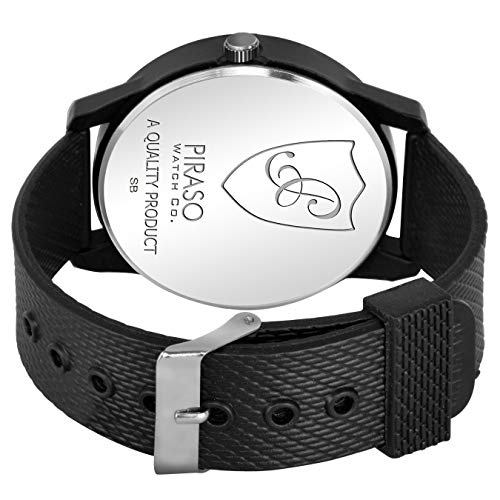 Image of PIRASO Luxury Analogue Men's Watch (Black Dial Black Colored Strap)