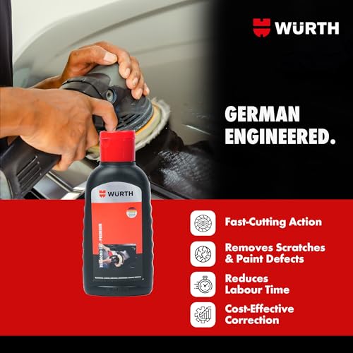 Image of Wuerth Rubbing Polish Diamond Cut Premium - 100ml | Fast-Cut Compound for P1500 Scratches | German Engineered | Low Sling, Non-Sticky | Silicone-Free | For Machine & Hand Use
