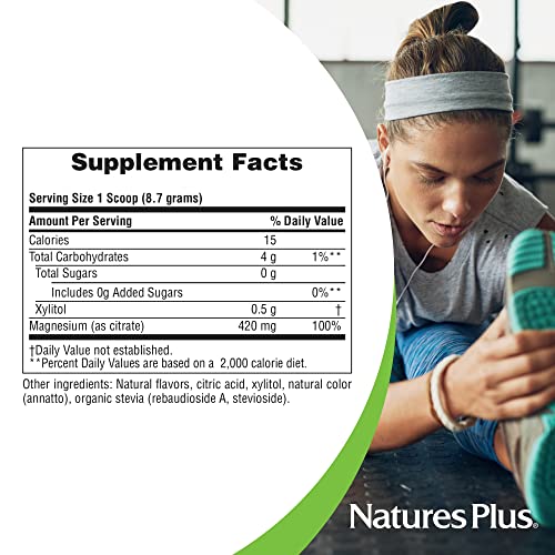 Naturesplus Kalmassure Magnesium Powder - 400 Mg, Vegan Powder - Orange Flavor - Natural Stress Relief, Supports Nerve And Muscle Relaxation - Non-Gmo, Vegetarian, Gluten-Free - 60 Servings #TOP3