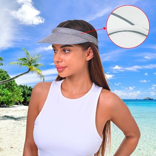 Image of 3 Pieces Clip On Visors Women Men Visor Sun Hats Hat Outdoor Sports Golf Beach Travel Tennis Cap