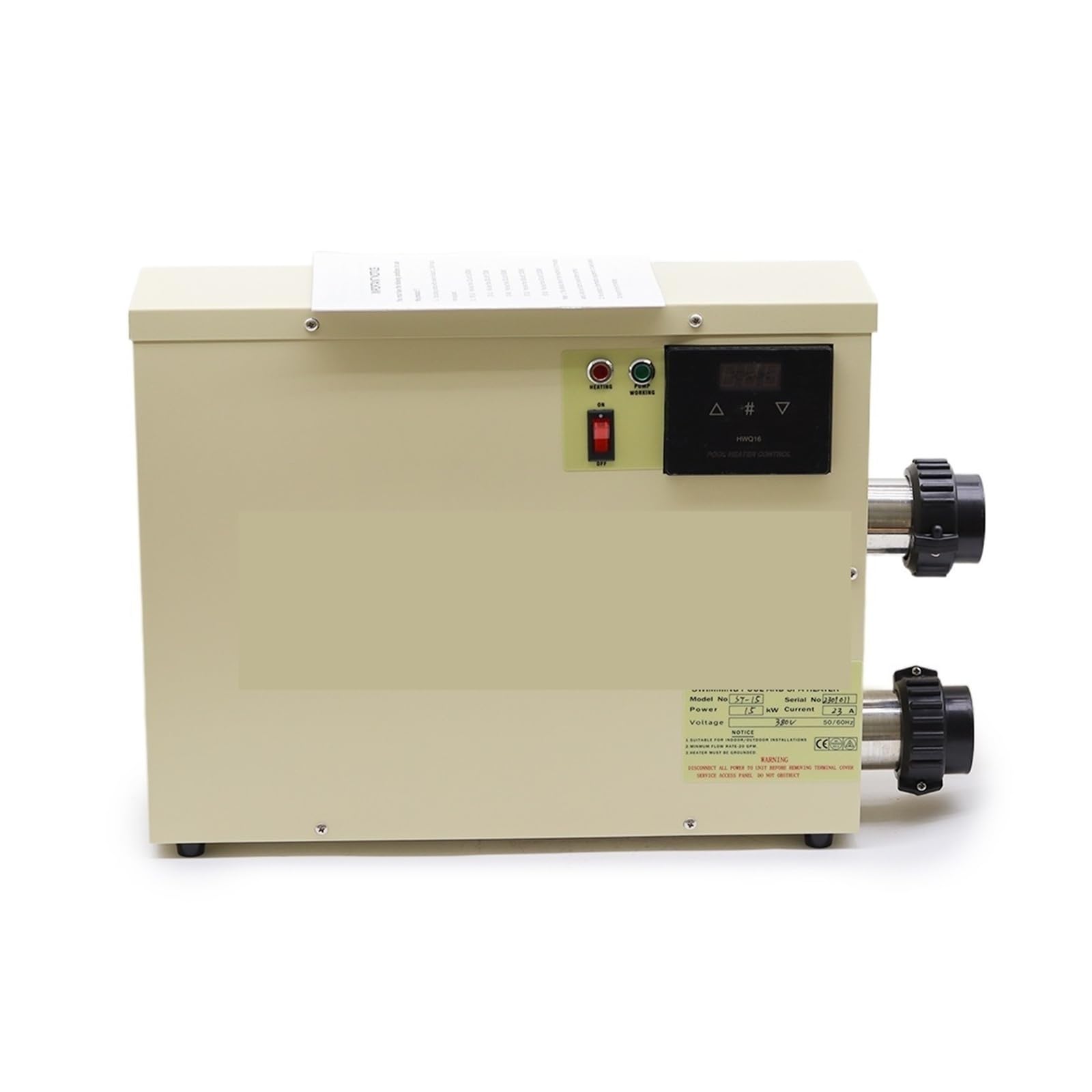 18kw Podgrzewacz wody do basenu i wanny Termostat Wodoodporny Ekran Dotykowy Do użytku DIY(Single phase)