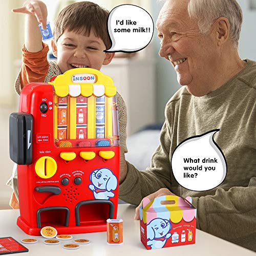 INSOON Interactive Vending Machine Toys Pretend Play for Toddlers Electronic Drinks Toys with Lights and Sounds Develop Common Sense Play Set for 3, 4, 5, 6, 7, 8 Years Old Boys and Girls - Thumbnail 5