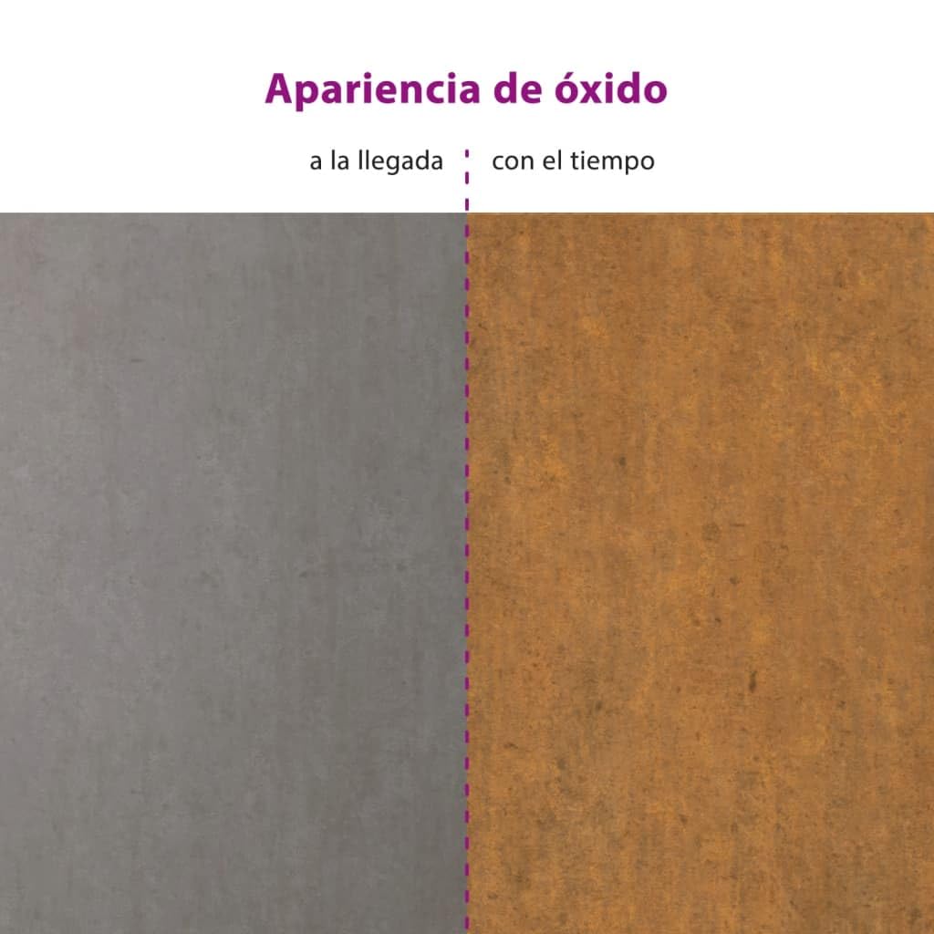 vidaXL Adorno de Pared de jardín Acero corten diseño pájaros 105x55 cm