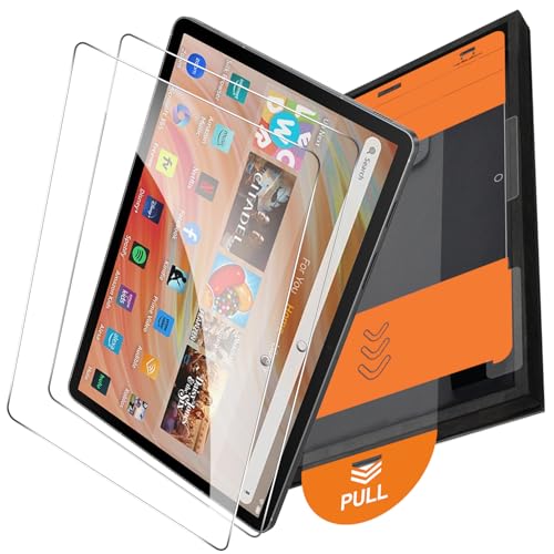 Image of OMOTON Screen Protector for Amazon Fire HD 10 Tablet (13th /11th Generation, 2023 /2021 Released) /Fire HD 10 Plus /10 Kids /Kids Pro All-New 10.1 Inch, TOP 9H+ Tempered Glass with Easy Installation Tray, Bubble-Free & Scratch-Resistant