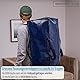 VENO 87 Liter extra große Umzugstaschen mit Rucksackgurten, Umzugshelfer, starke Griffe und Reißverschlüsse, Kleideraufbewahrung, Wäschesäcke, wiederverwendbar und nachhaltig (Blau, 2er-Pack)
