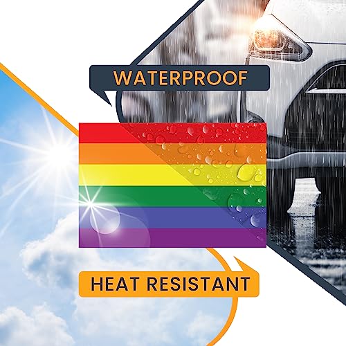 Image of Magnet Me Up Gay Pride LGTBQ Rainbow Flag Car Magnetic Decal, 4x6 Inches, Heavy Duty Automotive Vinyl Magnet for Car, Truck, SUV, in Support of LGBTQ, Fade Resistant (2pack)