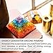 Orgonite Crystal Handmade Seven Chakra Gemstone Pyramid - Orgone Chakra Healing Stone Pyramids for Mediation, Yoga, Reiki, Spiritual Gift, Office and Home Décor