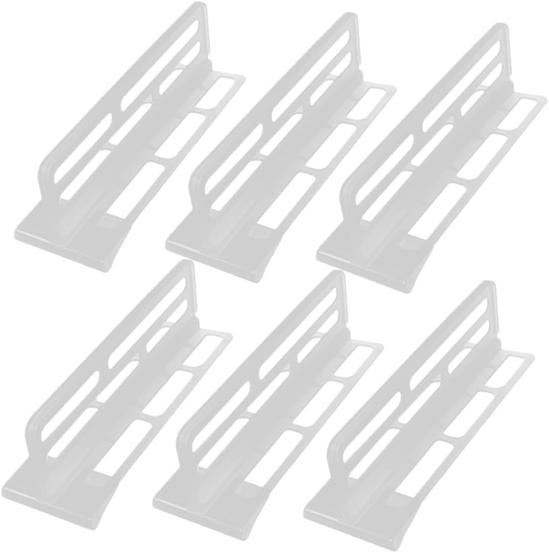 6pcs Adjustable Refrigerator Shelf Dividers 26cm Plastic Fridge Organizers Space Partition for Kitchen Storage and Freezer Shelf Separation