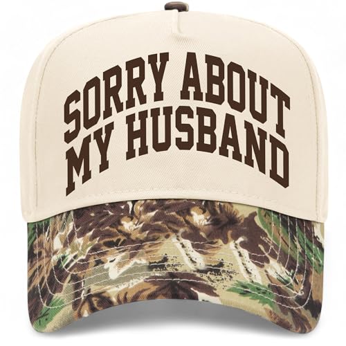 Sorry About My Husband Collegiate Hat (US Alpha One Size Woodland Camo/Natural)