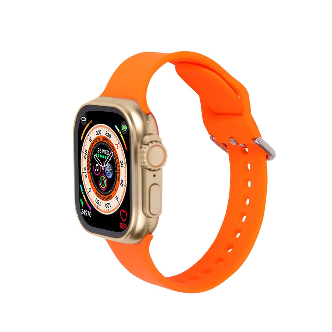 IKALL W8 Smartwatch with 2.19" Display with IP68 Water Resistant, Sp02 Tracking and Wireless Charging (Multiple Sports Modes, Bluetooth Calling) (Orange) (B0D871PJQG) Amazon Price History, Amazon Price Tracker