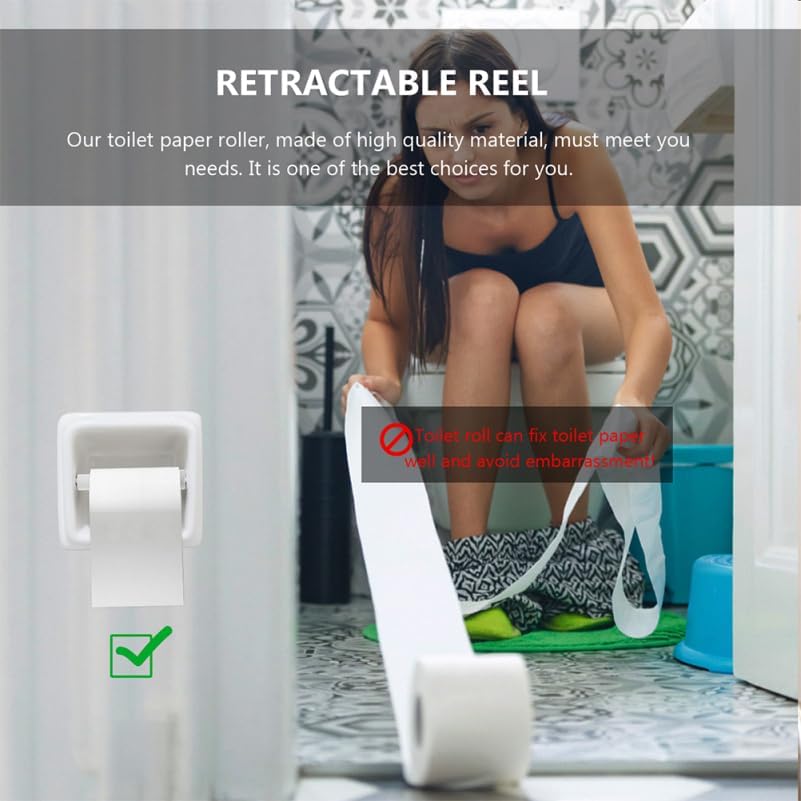 Miniatura 3 de EXCEART 4 piezas de soporte de papel higiénico de reemplazo de rodillo de papel higiénico de reemplazo de resorte husillo retráctil de papel