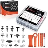 A-Premium 190 PCS Bumper Retainer Clips Plastic Rivets Push Retainer Kit 19 Sizes 49.92oz Door Trim Panel Fender Clips Compatible with Jeep KL Series Cherokee 2014-2018, w/Removal Tool