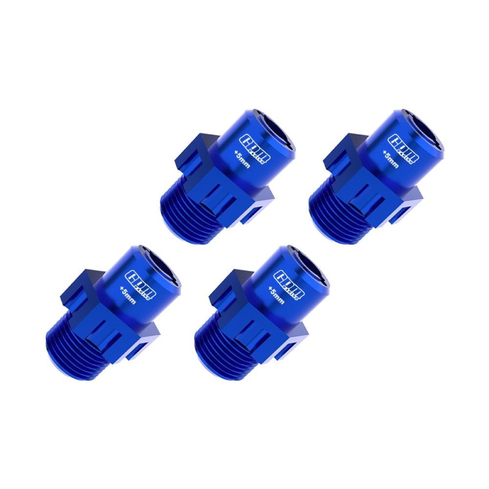Aluminum 7075 Alloy 17mm Wheel Hubs Widen 5mm for Traxxas 1:8 JATO 4X4 VXL Brushless Buggy Upgrades - Blue