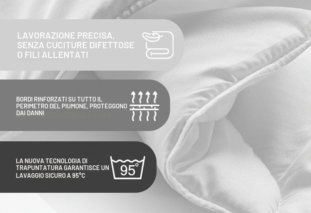 DecoKing Piumino 135 x 200 cm, Piumone Leggero per Letto Singolo, Trapunta in Microfibra per Tutte le Stagioni, 100% Imbottitura in Fibra Cava, Oeko-Tex Standard 100, Bianco, Inez