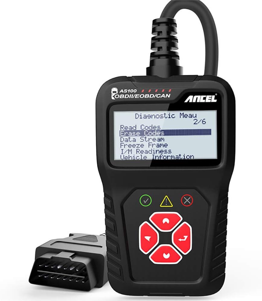 MKIU As100 Obd2 Code Reader, Professional Automotive Scanner Engine Analyzer Tool Check Engine Fault and Battery Test for Vehicle Diagnostic Scan