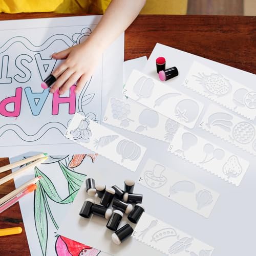 Esponjas de dedo para estampar dibujar tinta y fabricar tarjetas 8