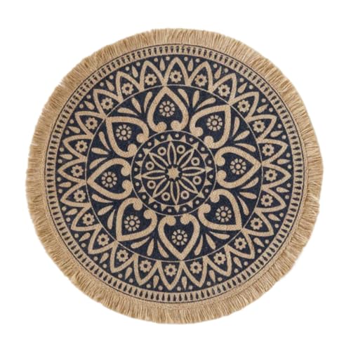 Lurrose Mantel Accesorio Decorativo de Yute Individual Reutilizable y Práctico Cómodo para Mesa Adecuado para Ambiente Festivo y Fotografía