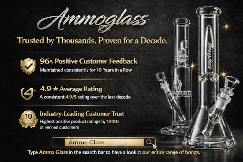 Image of BONG Borosilicate Glass 12 inch Glass Bong Bongsmoke Weed Glassbong (Heavy - Duty)